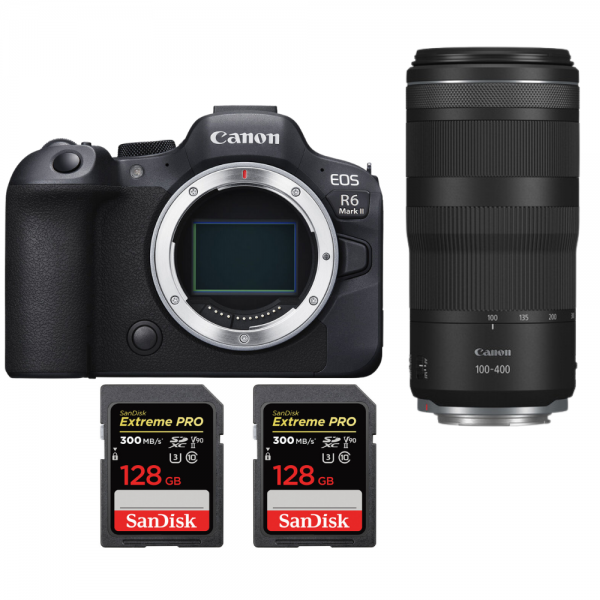 Canon EOS R6 Mark II + RF 100-400mm f/5.6-8 IS USM + 2 SanDisk 128GB Extreme PRO UHS-II SDXC 300 MB/s|MCZ DIRECT
