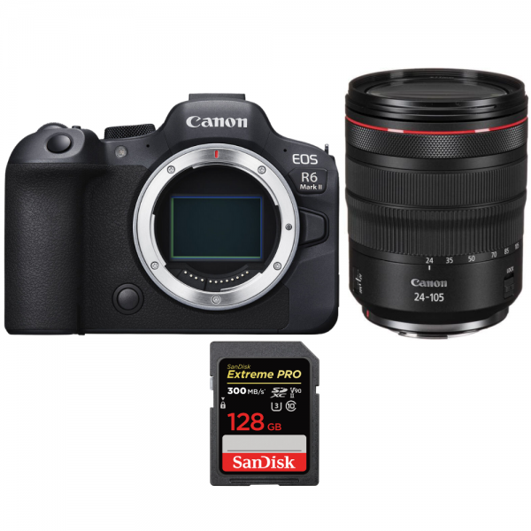 Canon EOS R6 Mark II + RF 24-105mm f/4 L IS USM + 1 SanDisk 128GB Extreme PRO UHS-II SDXC 300 MB/s-1