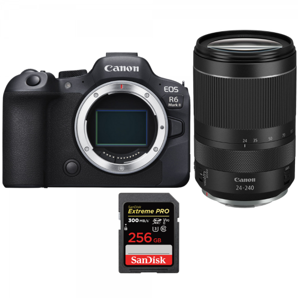 Canon EOS R6 Mark II + RF 24-240mm f/4-6.3 IS USM + 1 SanDisk 256GB Extreme PRO UHS-II SDXC 300 MB/s|MCZ DIRECT