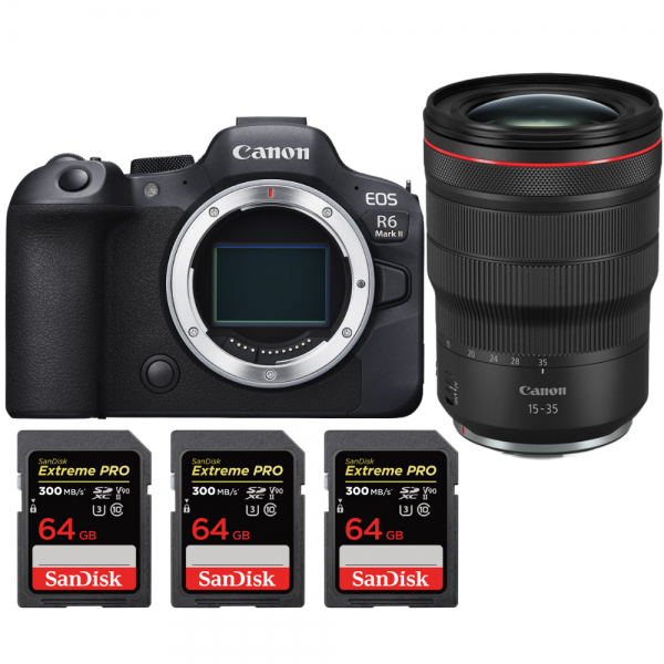 Canon EOS R6 Mark II + RF 15-35mm f/2.8 L IS USM + 3 SanDisk 64GB Extreme PRO UHS-II SDXC 300 MB/s-1