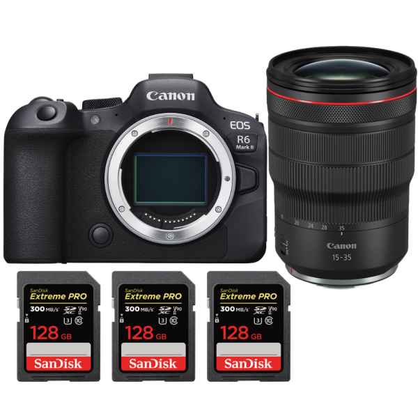 Canon EOS R6 Mark II + RF 15-35mm f/2.8 L IS USM + 3 SanDisk 128GB Extreme PRO UHS-II SDXC 300 MB/s - Appareil Photo Hybride-1