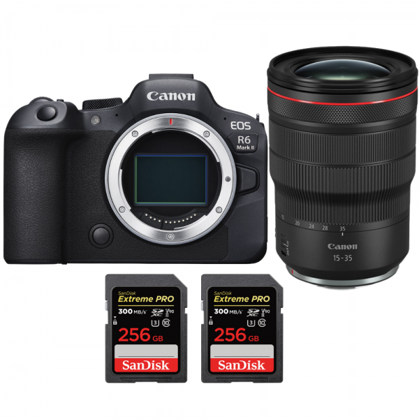 Canon EOS R6 Mark II + RF 15-35mm f/2.8 L IS USM + 2 SanDisk 256GB Extreme PRO UHS-II SDXC 300 MB/s|MCZ DIRECT