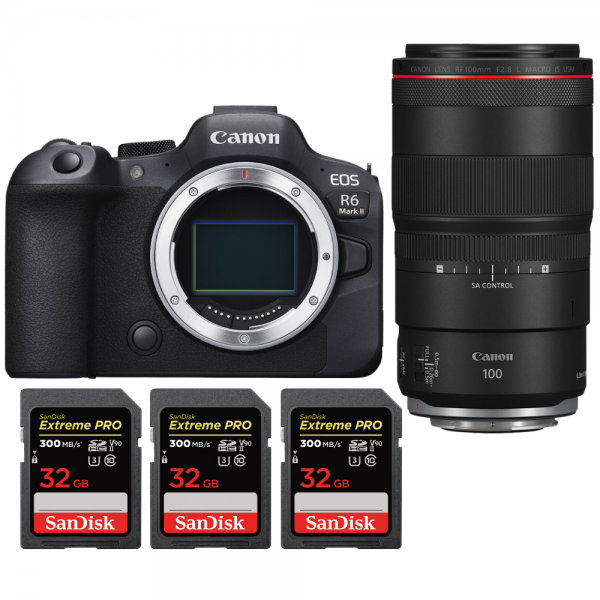 Canon EOS R6 Mark II + RF 100mm f/2.8 L Macro IS USM + 3 SanDisk 32GB Extreme PRO UHS-II SDXC 300 MB/s-1