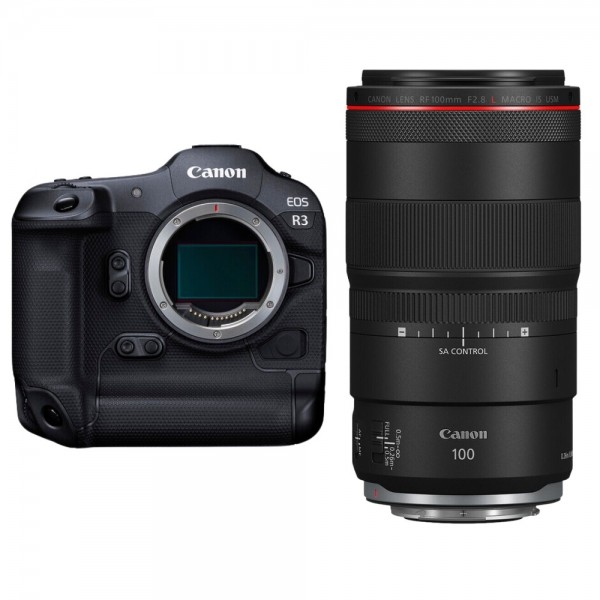 Canon EOS R3 + RF 100mm f/2.8 L Macro IS USM Canon MIRRORLESS CAMERAS €4,661.00 MCZ DIRECT