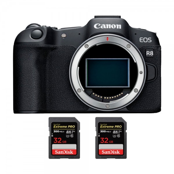 Canon EOS R8 + 2 SanDisk 32GB Extreme PRO UHS-II SDXC 300 MB/s-1