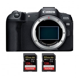 Canon EOS R8 + 2 SanDisk 128GB Extreme PRO UHS-II SDXC 300 MB/s-1