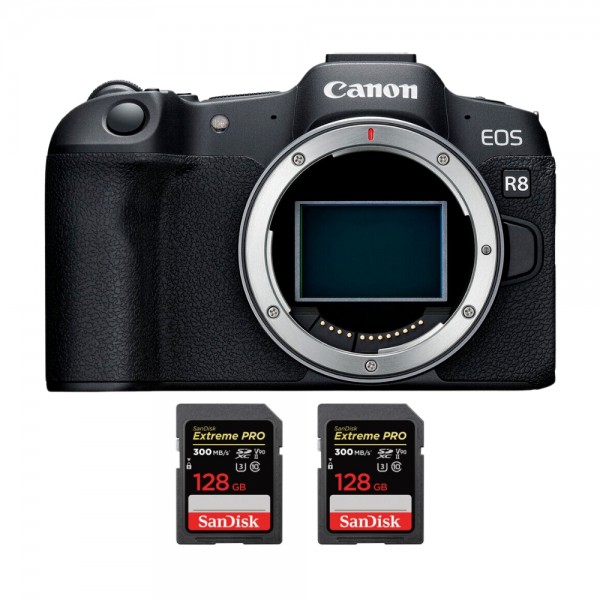Canon EOS R8 + 2 SanDisk 128GB Extreme PRO UHS-II SDXC 300 MB/s-1