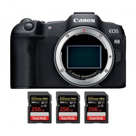 Canon EOS R8 + 3 SanDisk 256GB Extreme PRO UHS-II SDXC 300 MB/s-1