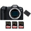Canon EOS R8 + 3 SanDisk 32GB Extreme PRO UHS-II SDXC 300 MB/s + 1 Canon LP-E17 - Appareil Photo Hybride|MCZ DIRECT