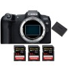Canon EOS R8 + 3 SanDisk 64GB Extreme PRO UHS-II SDXC 300 MB/s + 1 Canon LP-E17 - Appareil Photo Hybride|MCZ DIRECT