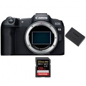 Canon EOS R8 + 1 SanDisk 128GB Extreme PRO UHS-II SDXC 300 MB/s + 1 Canon LP-E17-1