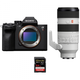 Sony A7R V + FE 70-200 mm f/2,8 GM OSS II + 1 SanDisk 64 GB Extreme PRO UHS-II SDXC 300 MB/s - Dispositivo fotográfico híbrido-1
