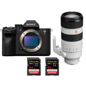 Sony A7R V + FE 70-200 mm f/2,8 GM OSS II + 2 SanDisk 64 GB Extreme PRO UHS-II SDXC 300 MB/s - Dispositivo fotográfico híbrido-1