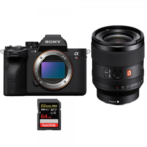 Sony A7R V + FE 35mm f/1.4 GM + 1 SanDisk 64GB Extreme PRO UHS-II SDXC 300 MB/s - Appareil Photo Hybride|MCZ DIRECT
