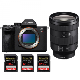 Sony A7R V + FE 24-105 mm f/4 G OSS + 3 SanDisk Extreme PRO UHS-II SDXC de 128 GB a 300 MB/s - Dispositivo fotográfico híbrido-1
