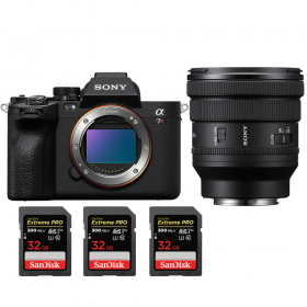 Sony A7R V + FE PZ 16-35 mm f/4 G + 3 SanDisk 32 GB Extreme PRO UHS-II SDXC 300 MB/s - Dispositivo fotográfico híbrido-1