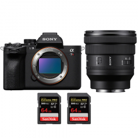 Sony A7R V + FE PZ 16-35 mm f/4 G + 2 SanDisk 64 GB Extreme PRO UHS-II SDXC 300 MB/s - Dispositivo fotográfico híbrido-1