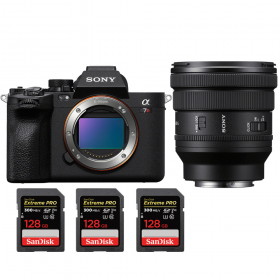 Sony A7R V + FE PZ 16-35 mm f/4 G + 3 SanDisk Extreme PRO UHS-II SDXC de 128 GB a 300 MB/s - Dispositivo fotográfico híbrido-1