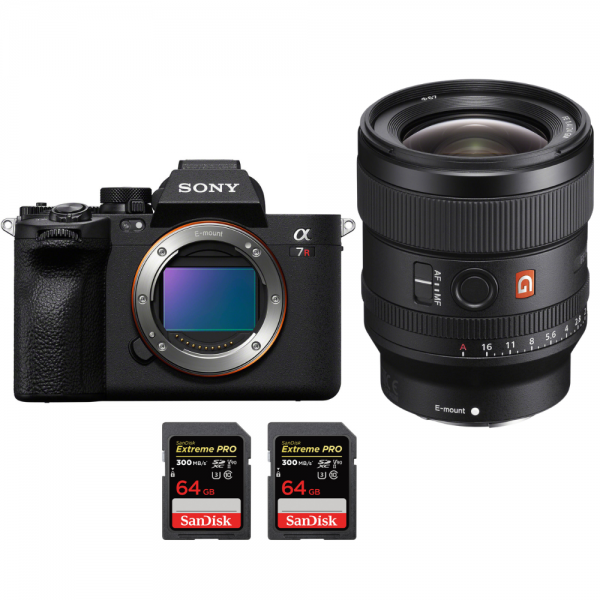 Sony A7R V + FE 24mm f/1.4 GM + 2 SanDisk 64GB Extreme PRO UHS-II SDXC 300 MB/s Sony MIRRORLESS CAMERAS €3,559.00 MCZ DIRECT