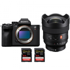 Sony A7R V + FE 14 mm f/1,8 GM + 2 SanDisk Extreme PRO UHS-II SDXC de 64 GB a 300 MB/s - Dispositivo fotográfico híbrido-1