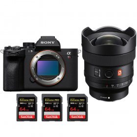 Sony A7R V + FE 14 mm f/1,8 GM + 3 SanDisk 64 GB Extreme PRO UHS-II SDXC 300 MB/s - Dispositivo fotográfico híbrido-1