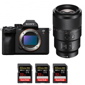 Sony A7R V + FE 90 mm f/2,8 Macro G OSS + 3 SanDisk 32 GB Extreme PRO UHS-II SDXC 300 MB/s - Dispositivo fotográfico híbrido-1