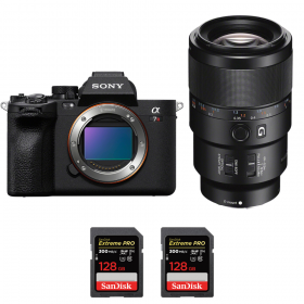 Sony A7R V + FE 90mm f/2.8 Macro G OSS + 2 SanDisk 128GB Extreme PRO UHS-II SDXC 300 MB/s - Dispositivo fotográfico híbrido-1