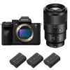 Sony A7R V + FE 90mm f/2.8 Macro G OSS + 3 Sony NP-FZ100 - Appareil Photo Hybride|MCZ DIRECT