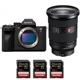 Sony A7R V + FE 24-70 mm f/2,8 GM II + 3 SanDisk Extreme PRO UHS-II SDXC de 32 GB a 300 MB/s - Dispositivo fotográfico híbrido-1