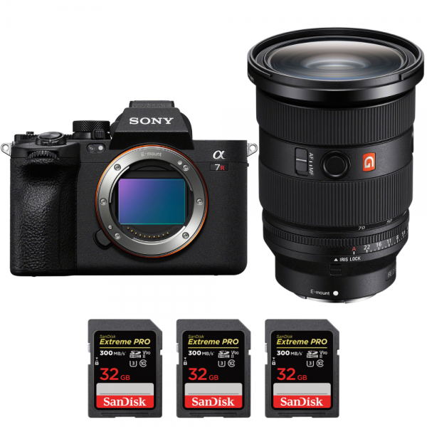 Sony A7R V + FE 24-70mm f/2.8 GM II + 3 SanDisk 32GB Extreme PRO UHS-II SDXC 300 MB/s - Appareil Photo Hybride|MCZ DIRECT