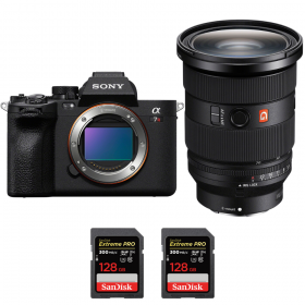 Sony A7R V + FE 24-70mm f/2.8 GM II + 2 SanDisk 128GB Extreme PRO UHS-II SDXC 300 MB/s - Dispositivo fotográfico híbrido-1
