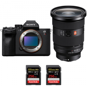 Sony A7R V + FE 24-70 mm f/2,8 GM II + 2 SanDisk 256 GB Extreme PRO UHS-II SDXC 300 MB/s - Dispositivo fotográfico híbrido-1