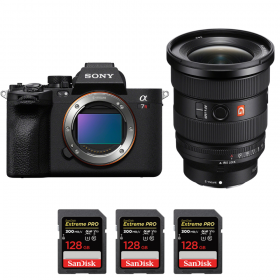 Sony A7R V + FE 16-35 mm f/2,8 GM II + 3 SanDisk 128 GB Extreme PRO UHS-II SDXC 300 MB/s - Dispositivo fotográfico híbrido-1