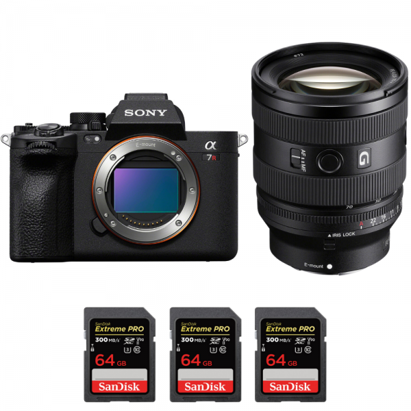 Sony A7R V + FE 20-70mm f/4 G + 3 SanDisk 64GB Extreme PRO UHS-II SDXC 300 MB/s Sony MIRRORLESS CAMERAS €3,585.00 MCZ DIRECT