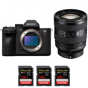 Sony A7R V + FE 20-70 mm f/4 G + 3 SanDisk Extreme PRO UHS-II SDXC de 128 GB a 300 MB/s - Dispositivo fotográfico híbrido-1