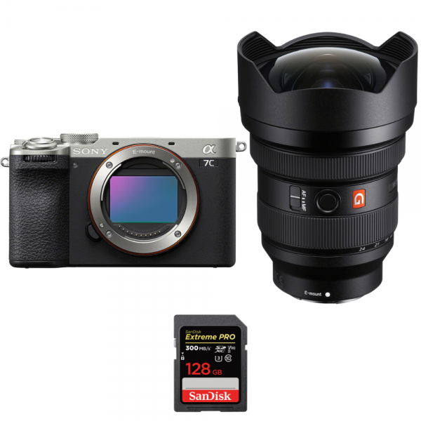 Sony A7C II Silver + FE 12-24mm f/2.8 GM + 1 SanDisk 128GB Extreme PRO UHS-II SDXC 300 MB/s|MCZ DIRECT