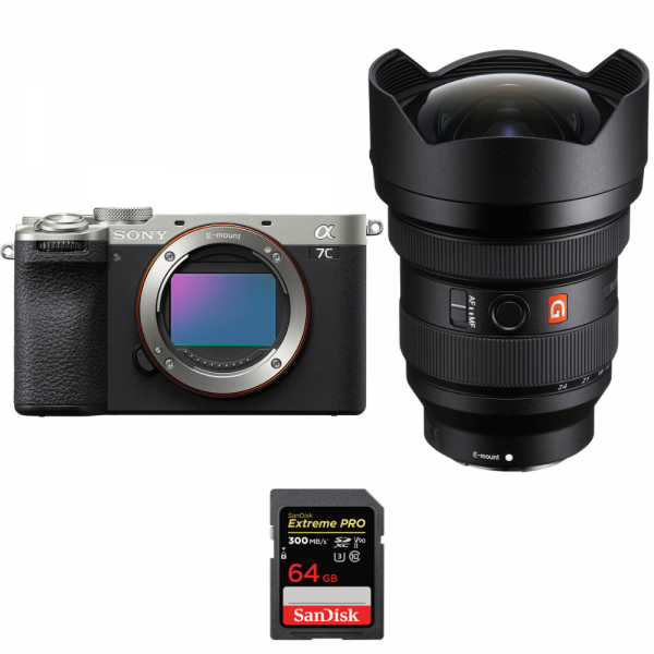 Sony A7C II Silver + FE 12-24mm f/2.8 GM + 1 SanDisk 64GB Extreme PRO UHS-II SDXC 300 MB/s-1