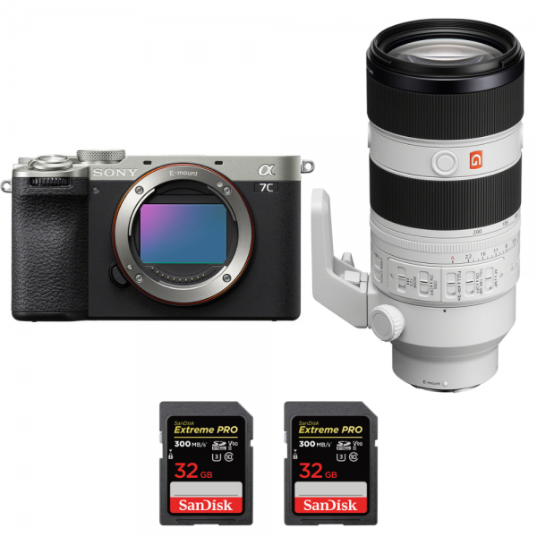 Sony A7C II Silver + FE 70-200mm f/2.8 GM OSS II + 2 SanDisk 32GB Extreme PRO UHS-II SDXC 300 MB/s-1