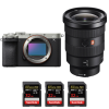 Sony A7C II Silver + FE 16-35mm f/2.8 GM + 3 SanDisk 32GB Extreme PRO UHS-II SDXC 300 MB/s - Appareil Photo Hybride|MCZ DIRECT