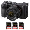 Sony A7C II Negro + FE 28-60mm f/4-5.6 + 3 SanDisk 256GB Extreme PRO UHS-II SDXC 300 MB/s-1