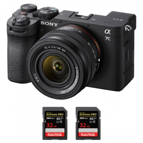 Sony A7C II Noir + FE 28-60mm f/4-5.6 + 2 SanDisk 32GB Extreme PRO UHS-II SDXC 300 MB/s-1