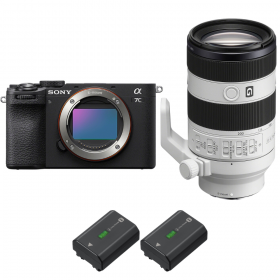 Sony A7C II Noir + FE 70-200mm f/4 Macro G OSS II + 2 Sony NP-FZ100-1