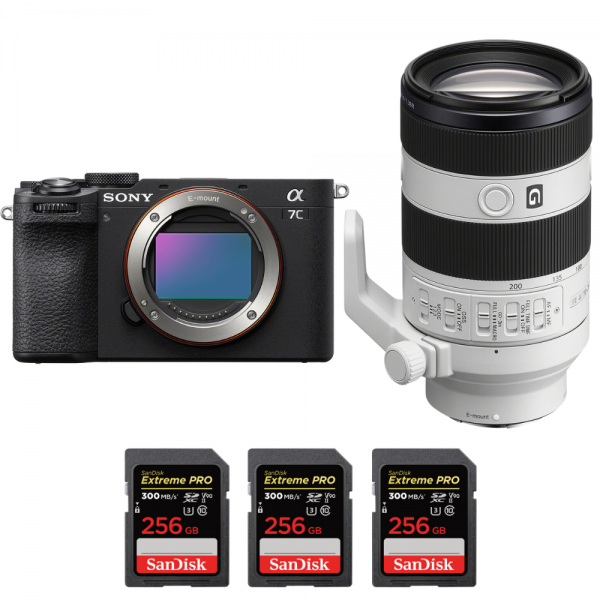 Sony A7C II Negro + FE 70-200mm f/4 Macro G OSS II + 3 SanDisk 256GB Extreme PRO UHS-II SDXC 300 MB/s-1