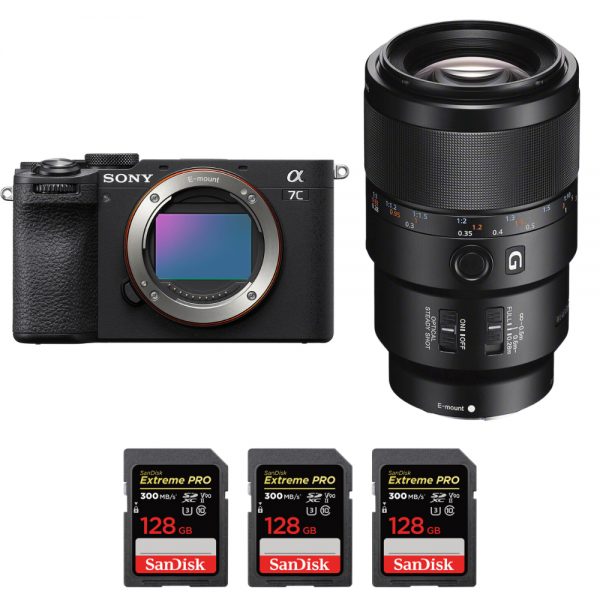 Sony A7C II Noir + FE 90mm f/2.8 Macro G OSS + 3 SanDisk 128GB Extreme PRO UHS-II SDXC 300 MB/s-1