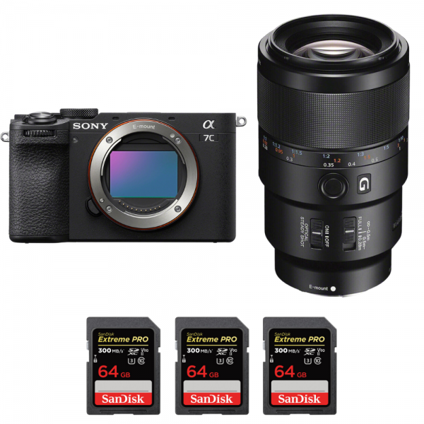 Sony A7C II Noir + FE 90mm f/2.8 Macro G OSS + 3 SanDisk 64GB Extreme PRO UHS-II SDXC 300 MB/s - Appareil Photo Hybride Sony Sony A7C II 2 313,00 € MCZ DIRECT