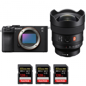 Sony A7C II Noir + FE 14mm f/1.8 GM + 3 SanDisk 128GB Extreme PRO UHS-II SDXC 300 MB/s-1