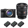 Sony A7C II Negro + FE 24mm f/1.4 GM + 3 Sony NP-FZ100|MCZ DIRECT