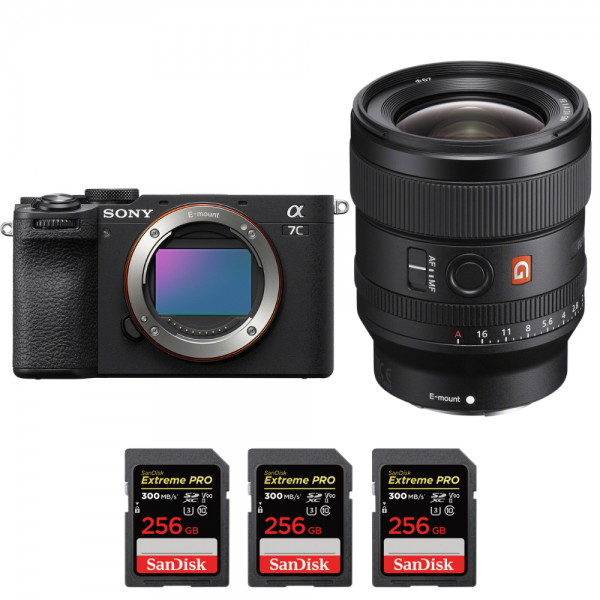 Sony A7C II Noir + FE 24mm f/1.4 GM + 3 SanDisk 256GB Extreme PRO UHS-II SDXC 300 MB/s-1