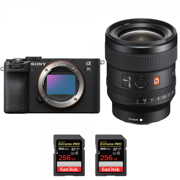 Sony A7C II Black + FE 24mm f/1.4 GM + 2 SanDisk 256GB Extreme PRO UHS-II SDXC 300 MB/s|MCZ DIRECT