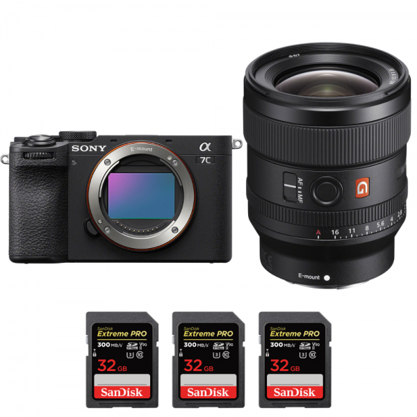 Sony A7C II Noir + FE 24mm f/1.4 GM + 3 SanDisk 32GB Extreme PRO UHS-II SDXC 300 MB/s-1